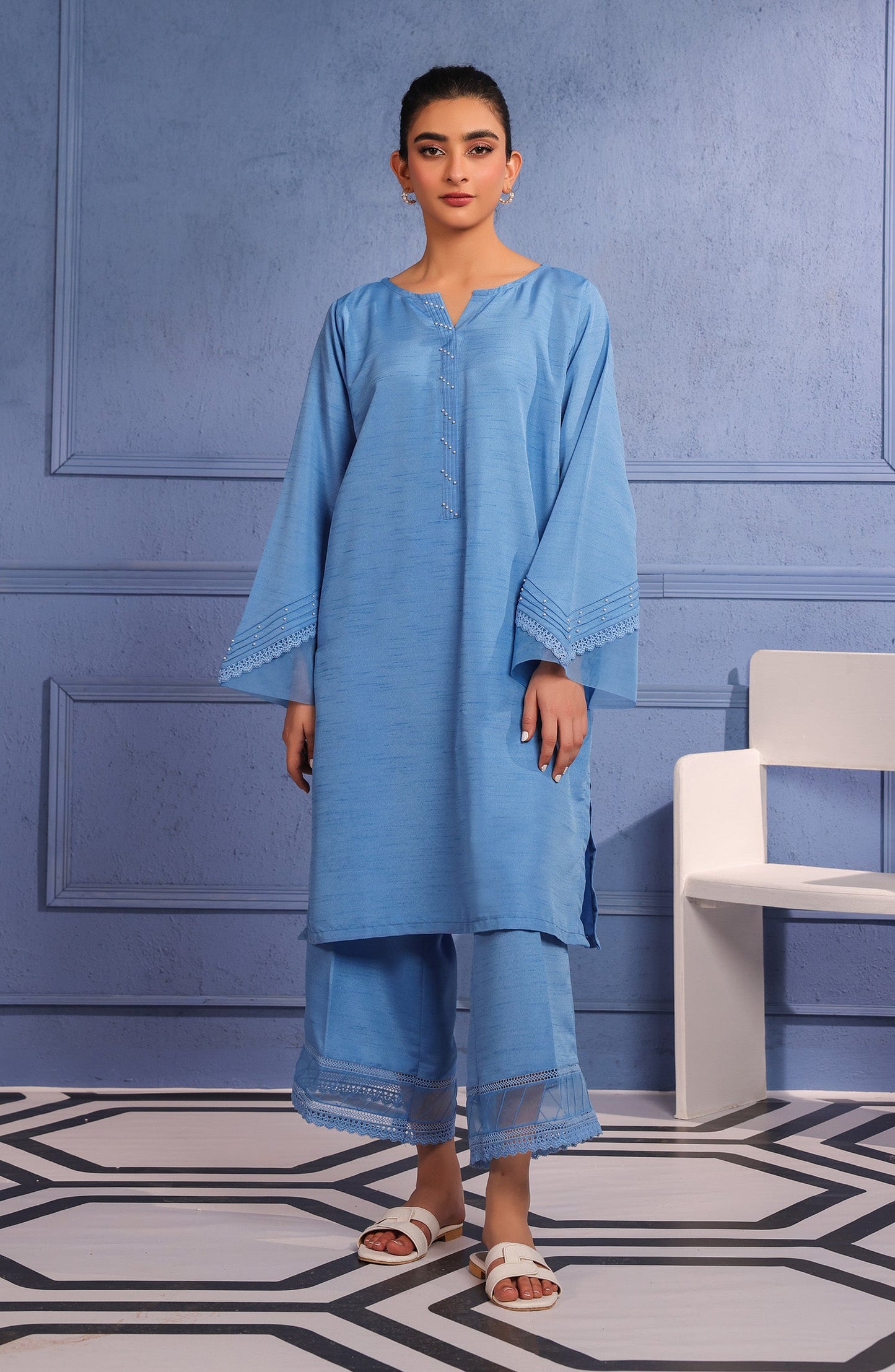 Orient - Stitched 2 Piece Plain Raw Silk Shirt and Raw Silk Pant