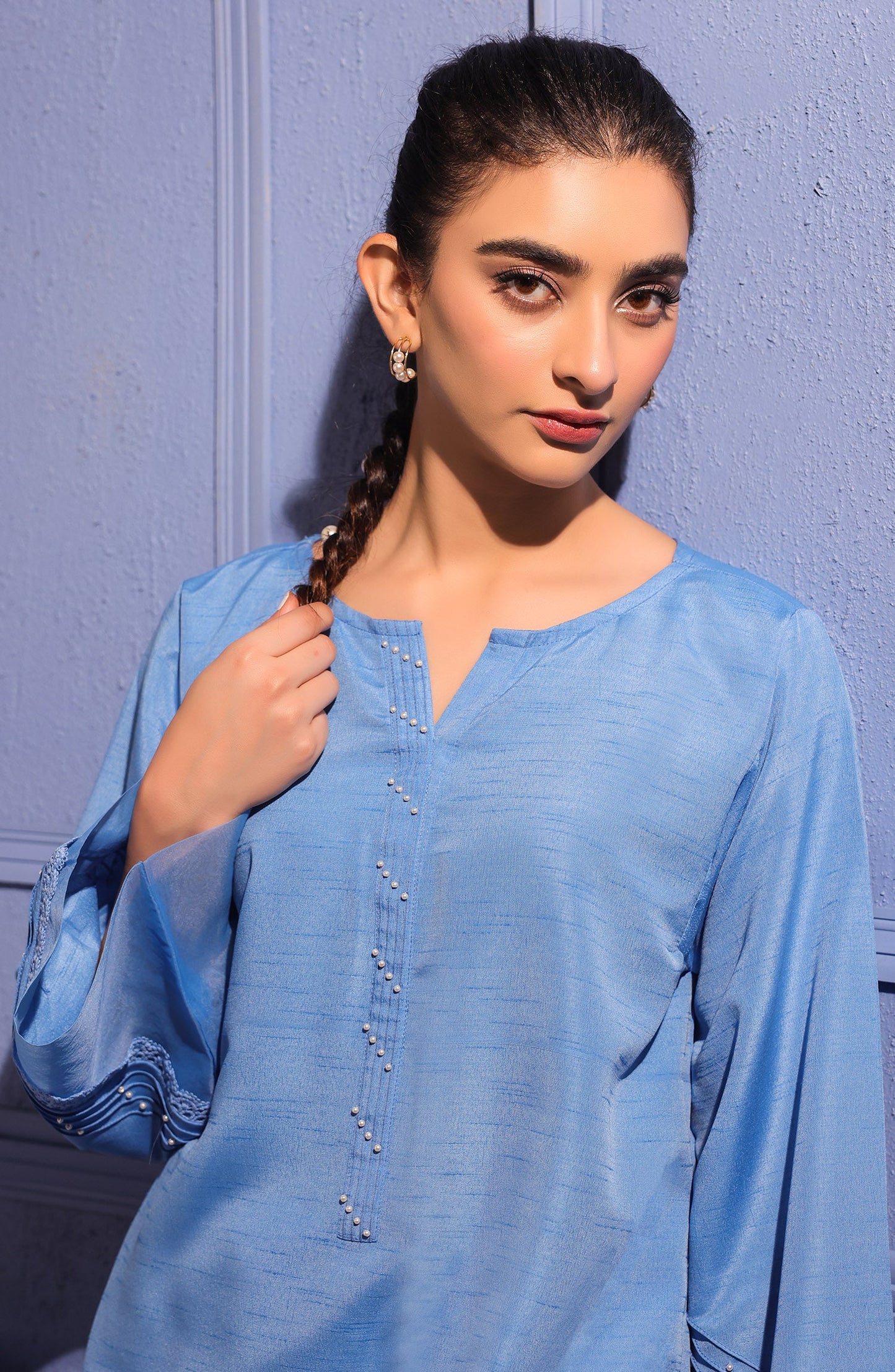Orient - Stitched 2 Piece Plain Raw Silk Shirt and Raw Silk Pant