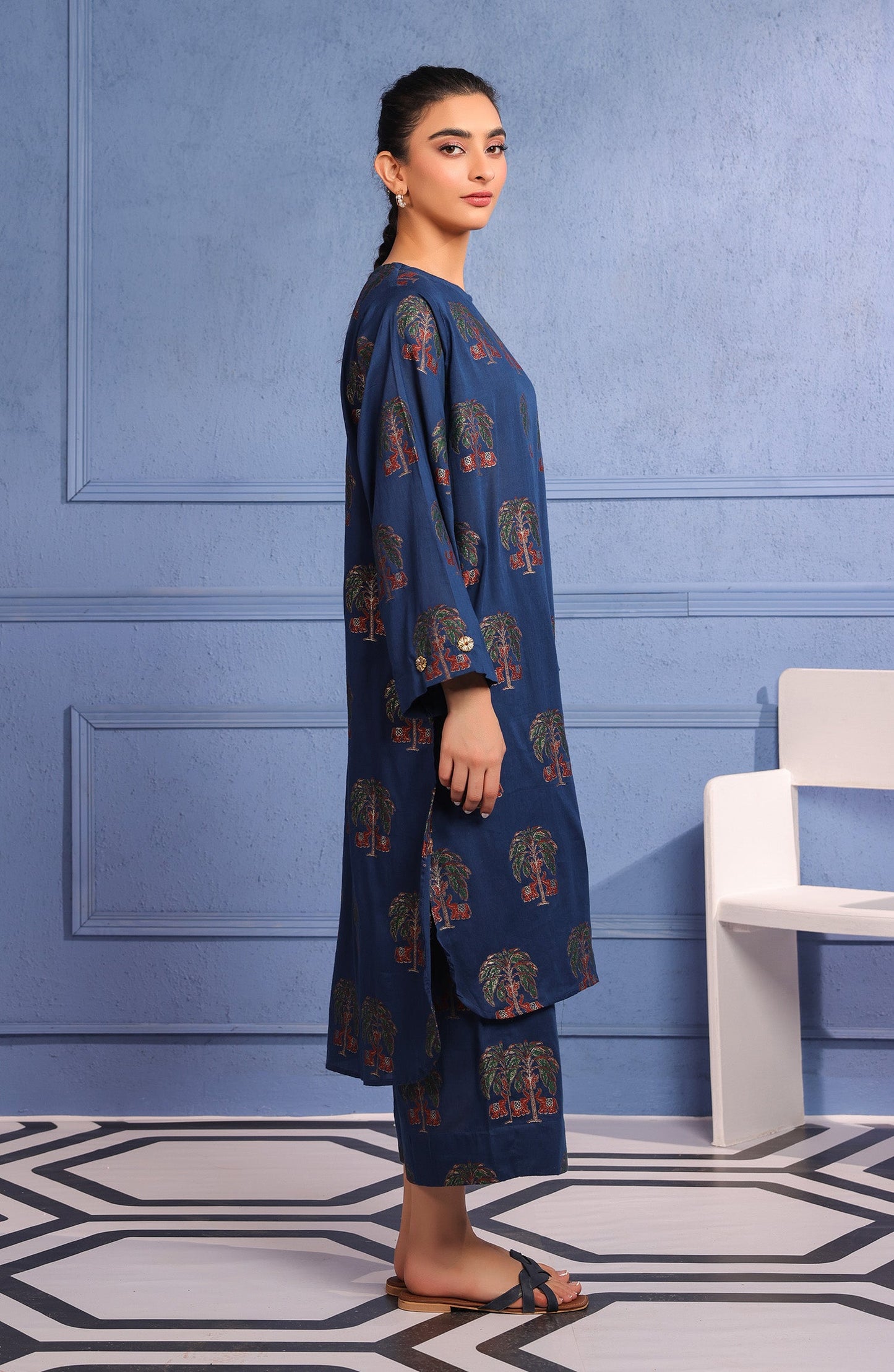 Orient - Stitched 2 Piece Plain Jacquard Shirt and Jacquard Pant