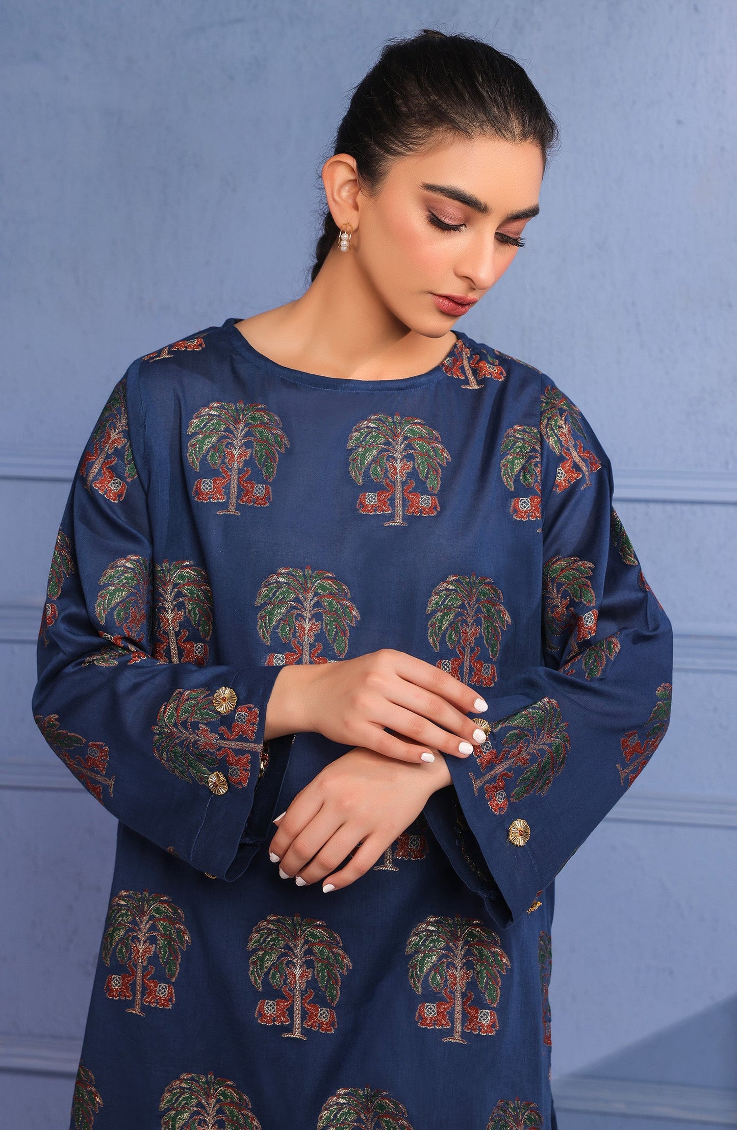 Orient - Stitched 2 Piece Plain Jacquard Shirt and Jacquard Pant