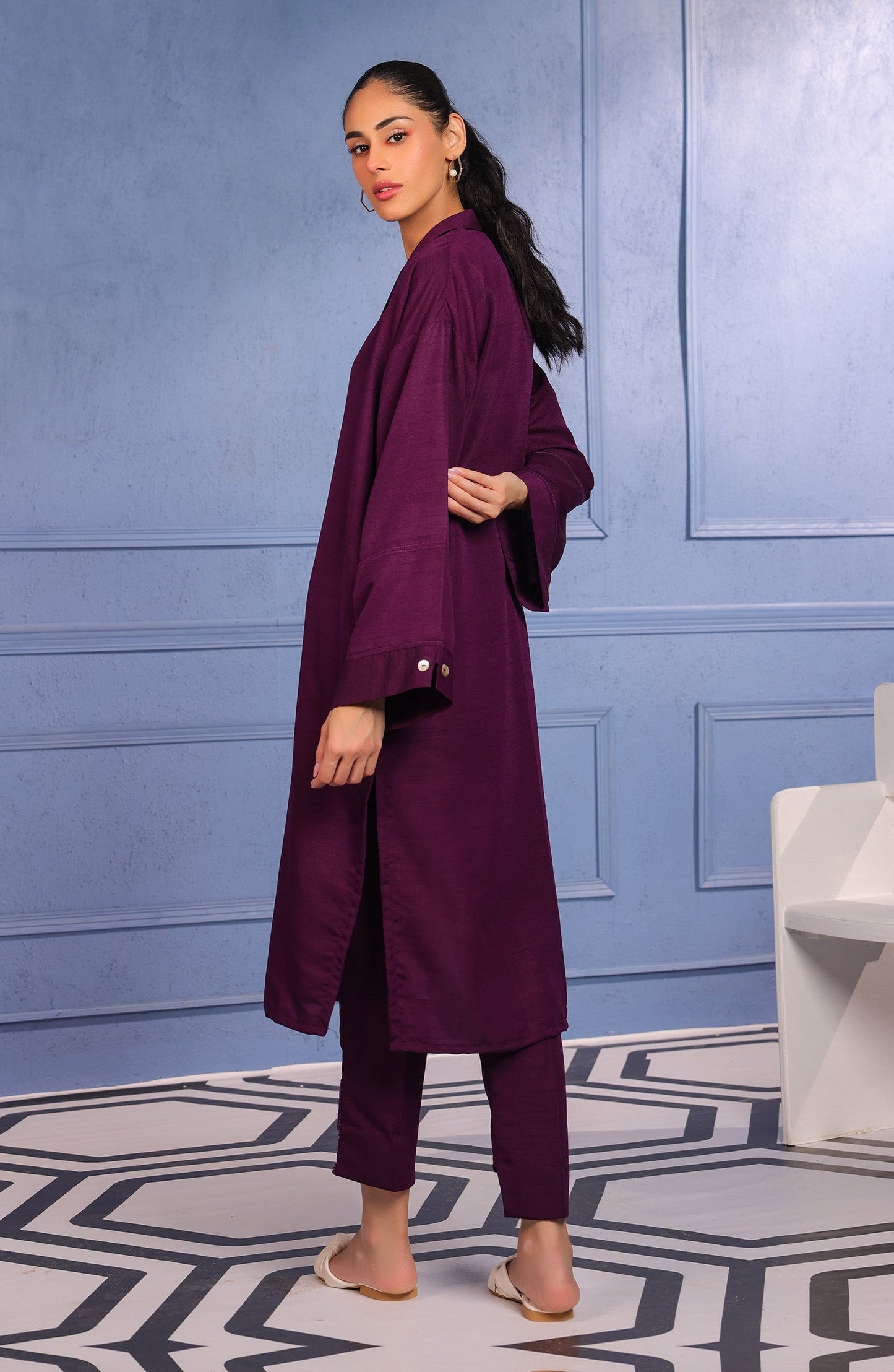 Orient - Stitched 2 Piece Plain Raw Silk Shirt and Raw Silk Pant
