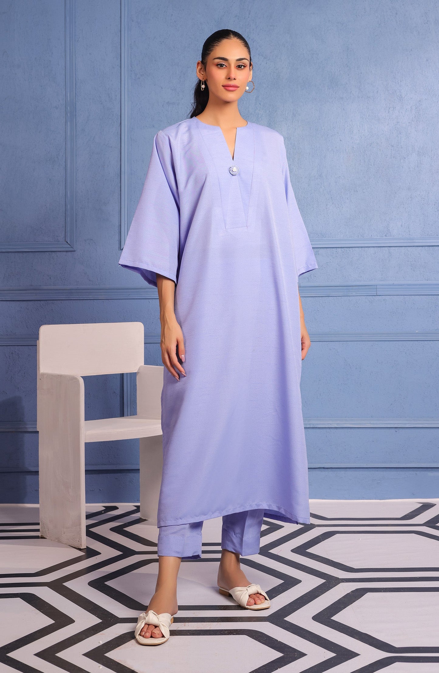 Orient - Stitched 2 Piece Plain Raw Silk Shirt and Raw Silk Pant