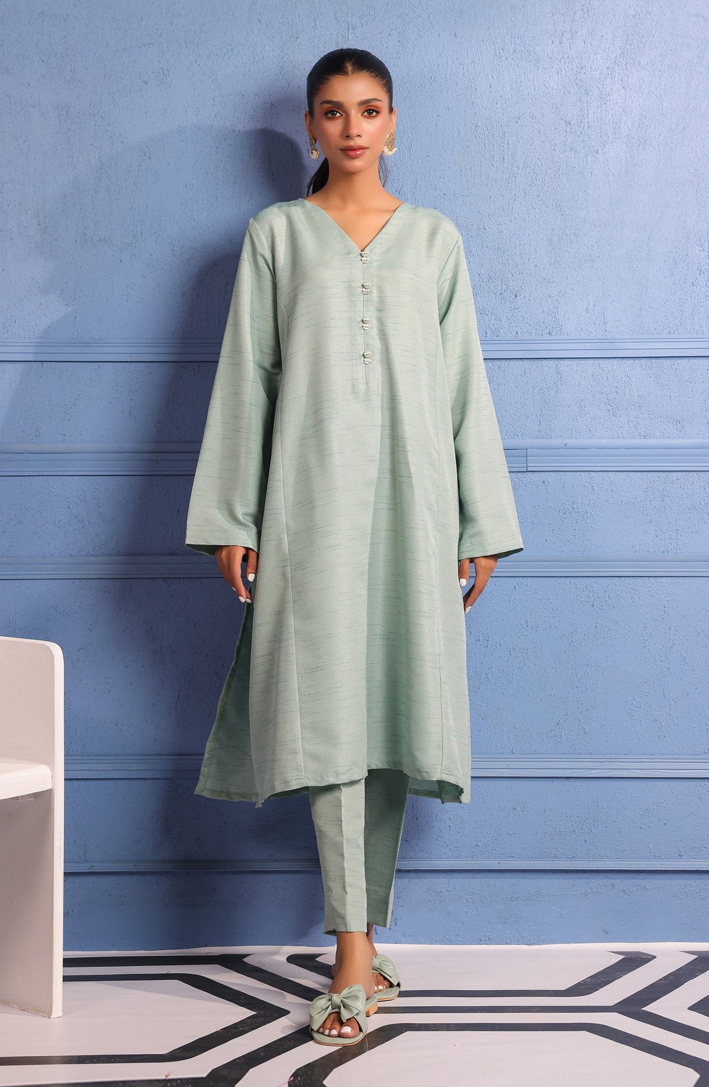 Orient - Stitched 2 Piece Plain Raw Silk Shirt and Raw Silk Pant