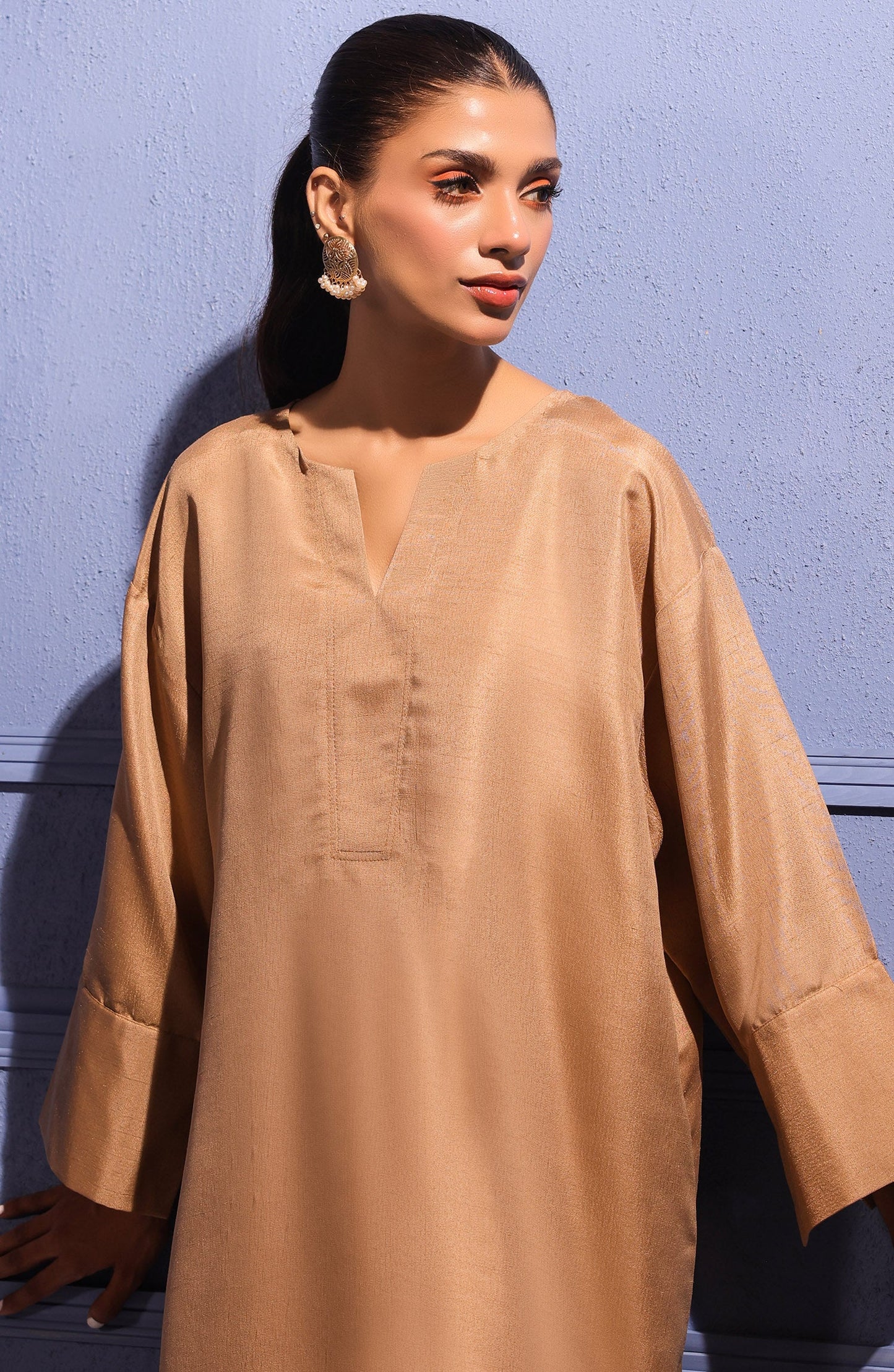 Orient - Stitched 2 Piece Plain Raw Silk Shirt and Raw Silk Pant