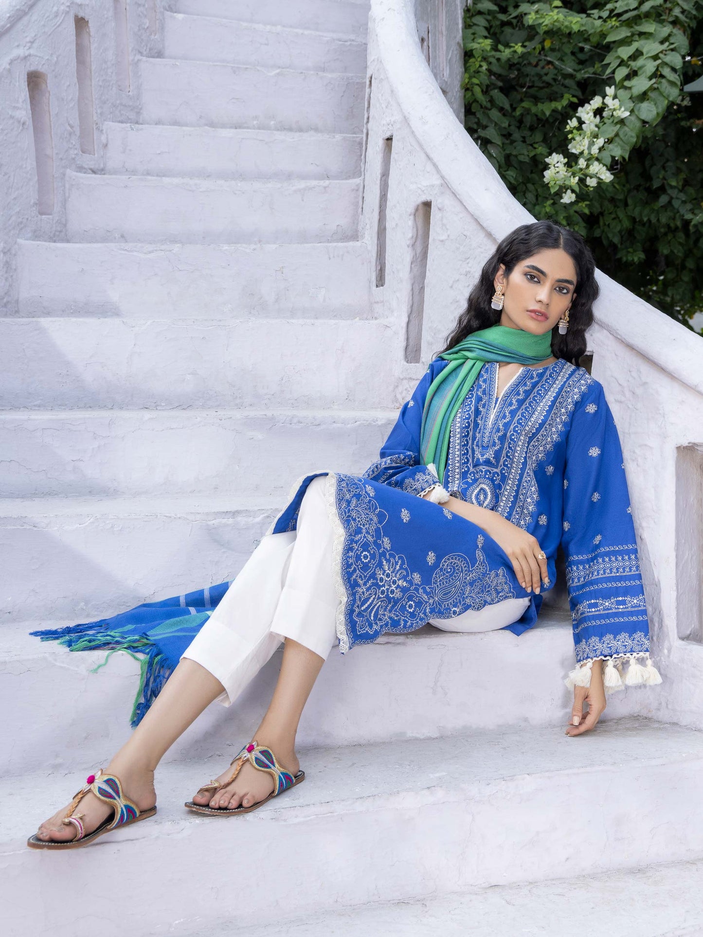 2 Piece Winter Cotton Suit-Embroidered (Pret)