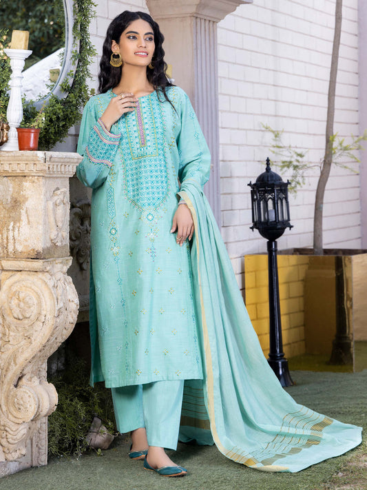 Limelight - 3 Piece Yarn Dyed Suit-Embroidered (Pret)