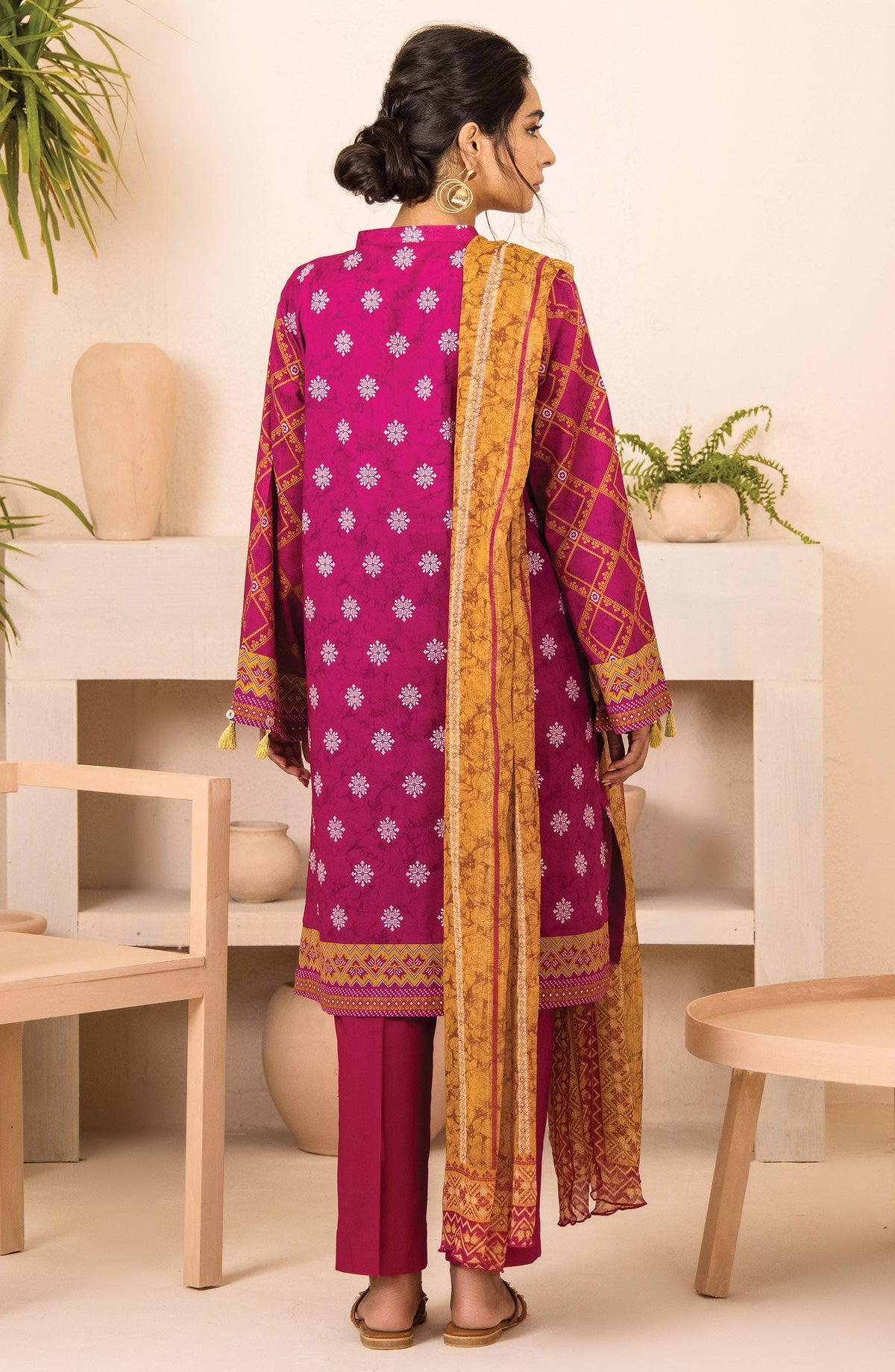 Orient - Unstitched 2 Piece Embroidered Lawn Shirt and Chiffon Dupatta