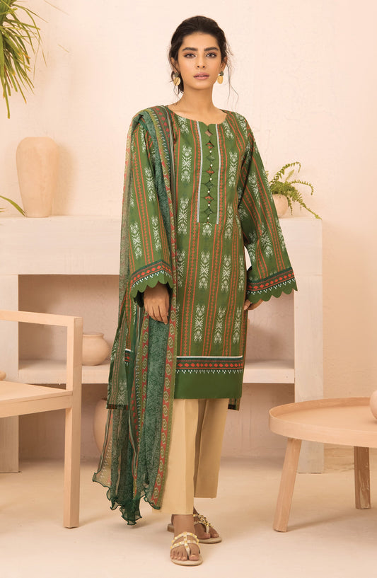 Orient - Unstitched 2 Piece Printed Lawn Shirt and Chiffon Dupatta