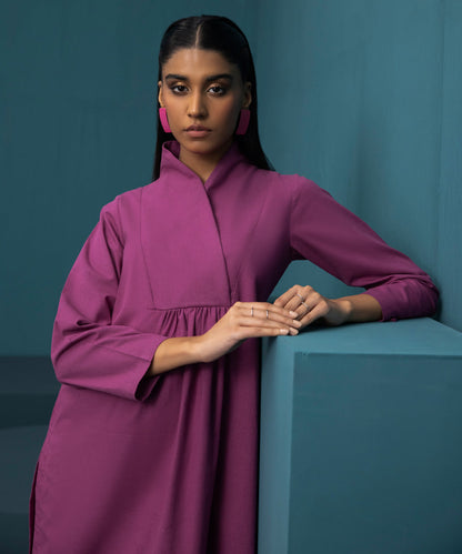 Sapphire - Solid Mélange Shirt