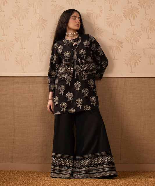 Sapphire - Block Printed Khaddar Waistcoat