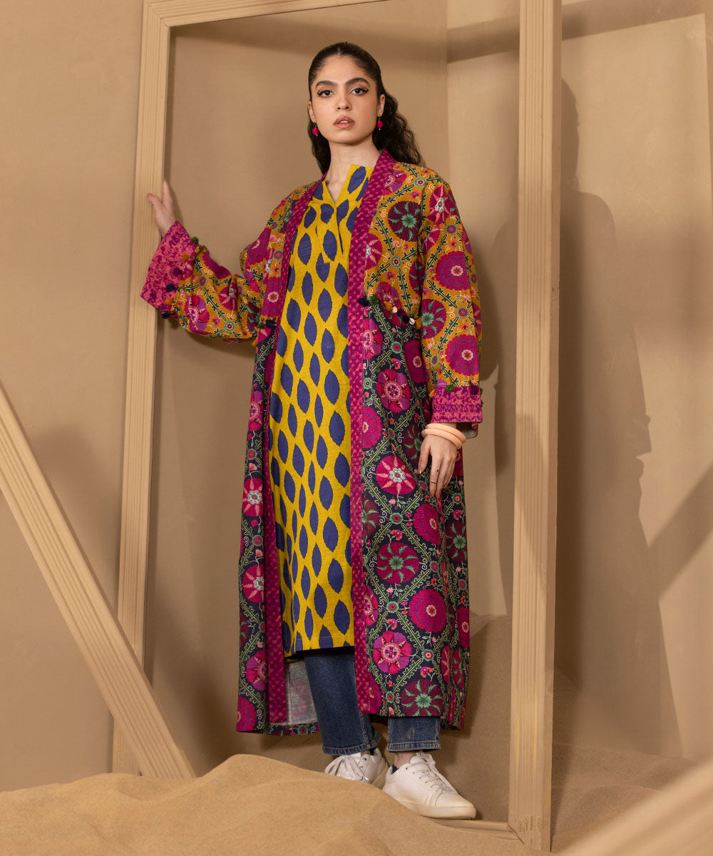 Sapphire - Printed Khaddar Jacket