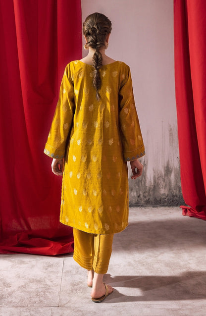 Orient - Stitched 2 Piece Embroidered Jacquard Shirt and Raw Silk Pant
