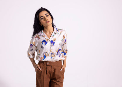 Ethnic - PRINTED BUTTON DOWN SHIRT (E0802/108/002)