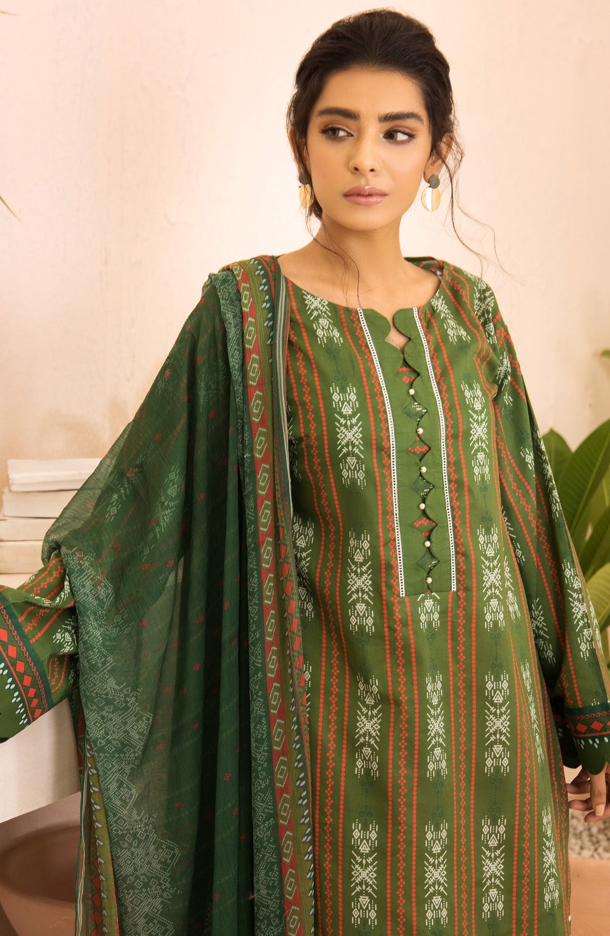 Orient - Unstitched 2 Piece Printed Lawn Shirt and Chiffon Dupatta