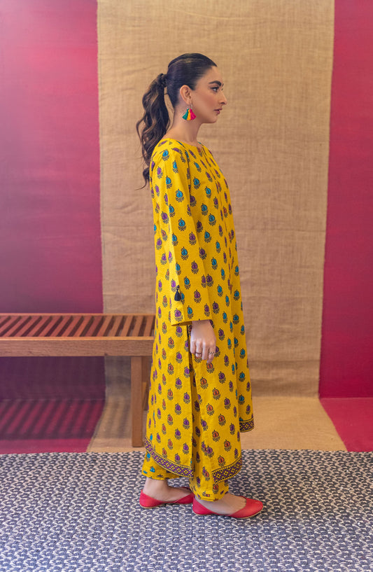 Orient - Unstitched 2 Piece Printed Khaddar Shirt and Khaddar Pant