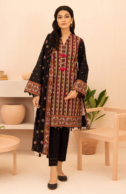 Orient - Unstitched 3 Piece Printed Lawn Shirt , Dyed Textured Pant and Lawn Dupatta