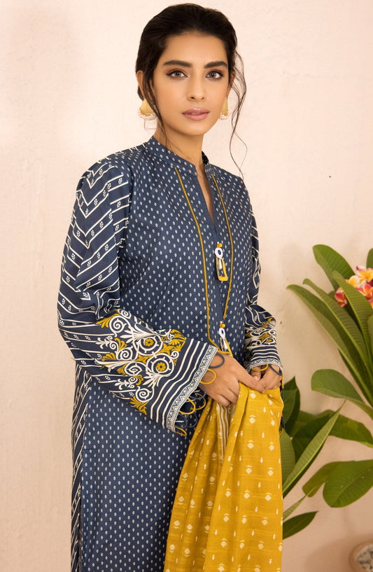 Orient - Unstitched 2 Piece Printed Heavy Lawn Shirt and Dobby Dupatta