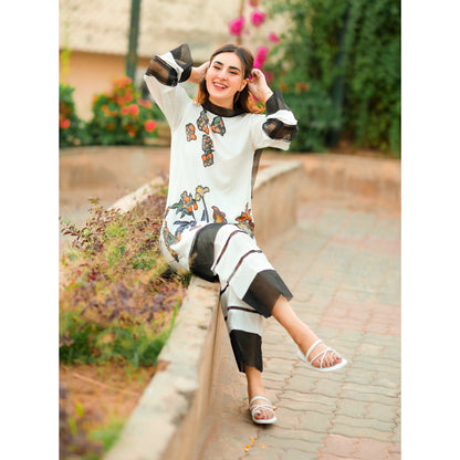 Chilgozay - Digital Aplic Cotton  Dress (CC-105)