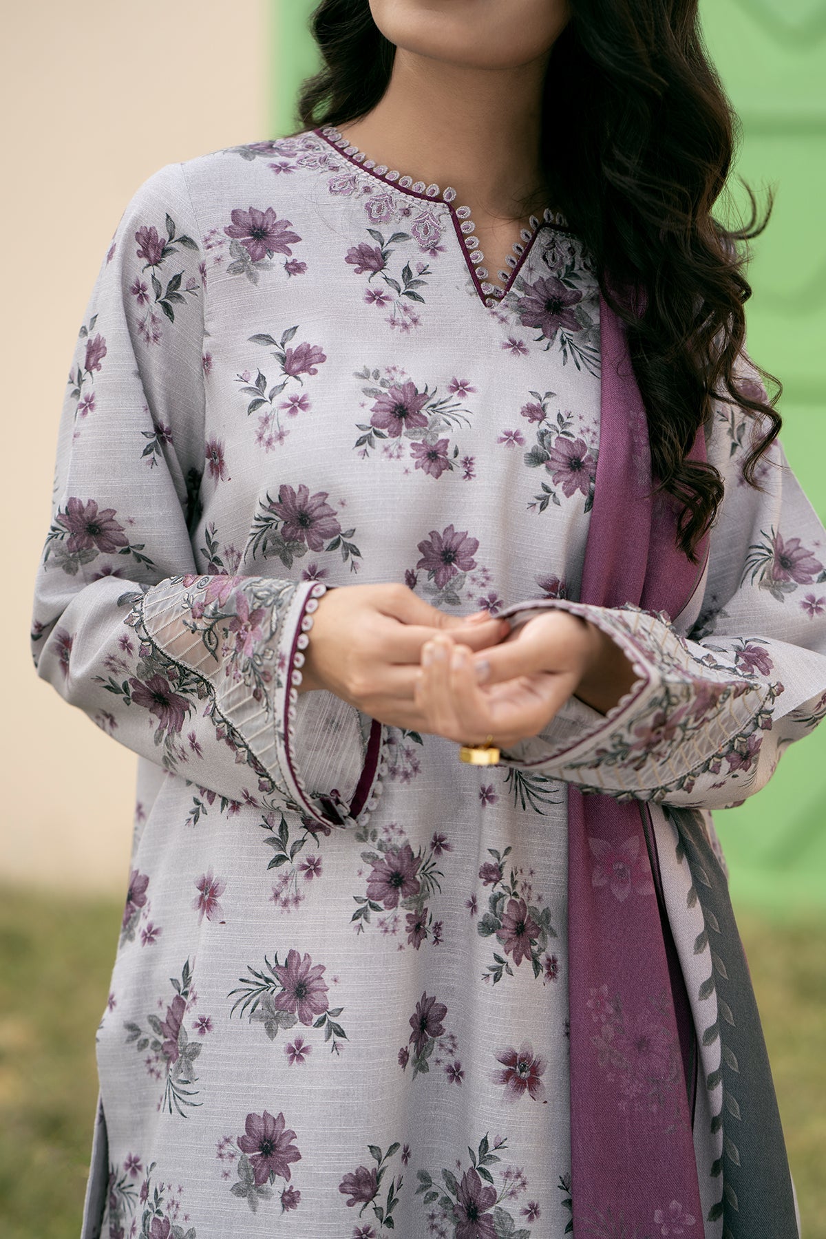 Baroque - DIGITAL PRINTED SLUB KHADDAR UF-485