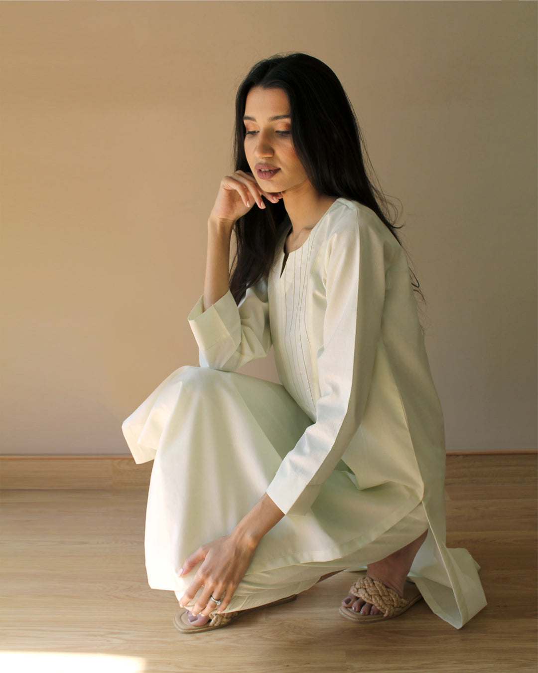 Ayesha Naveed - Light green matching separates