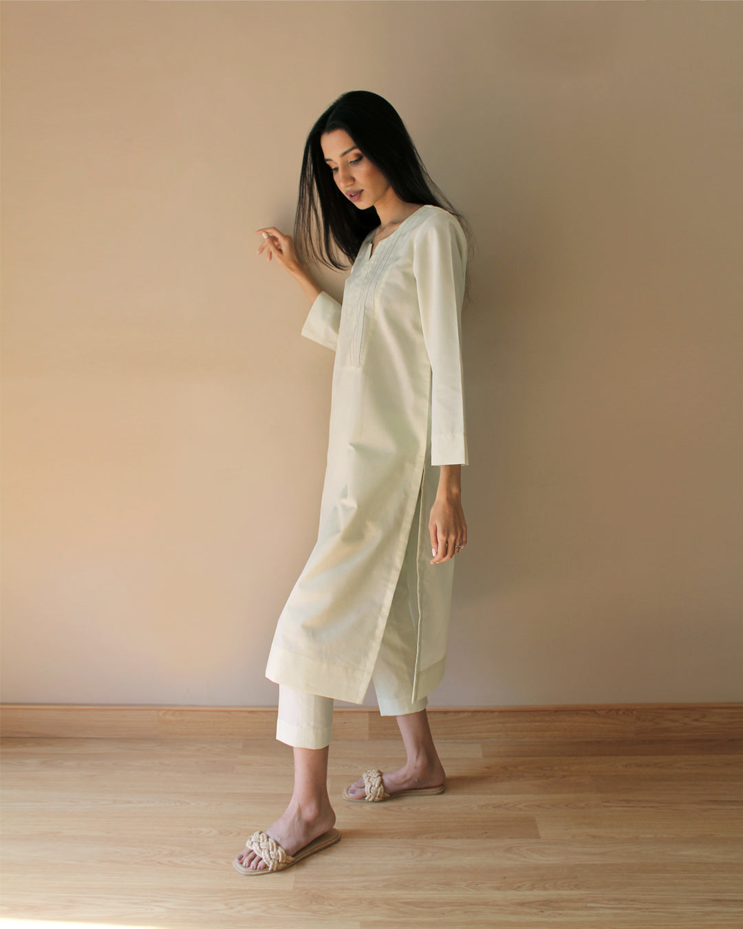 Ayesha Naveed - Light green matching separates