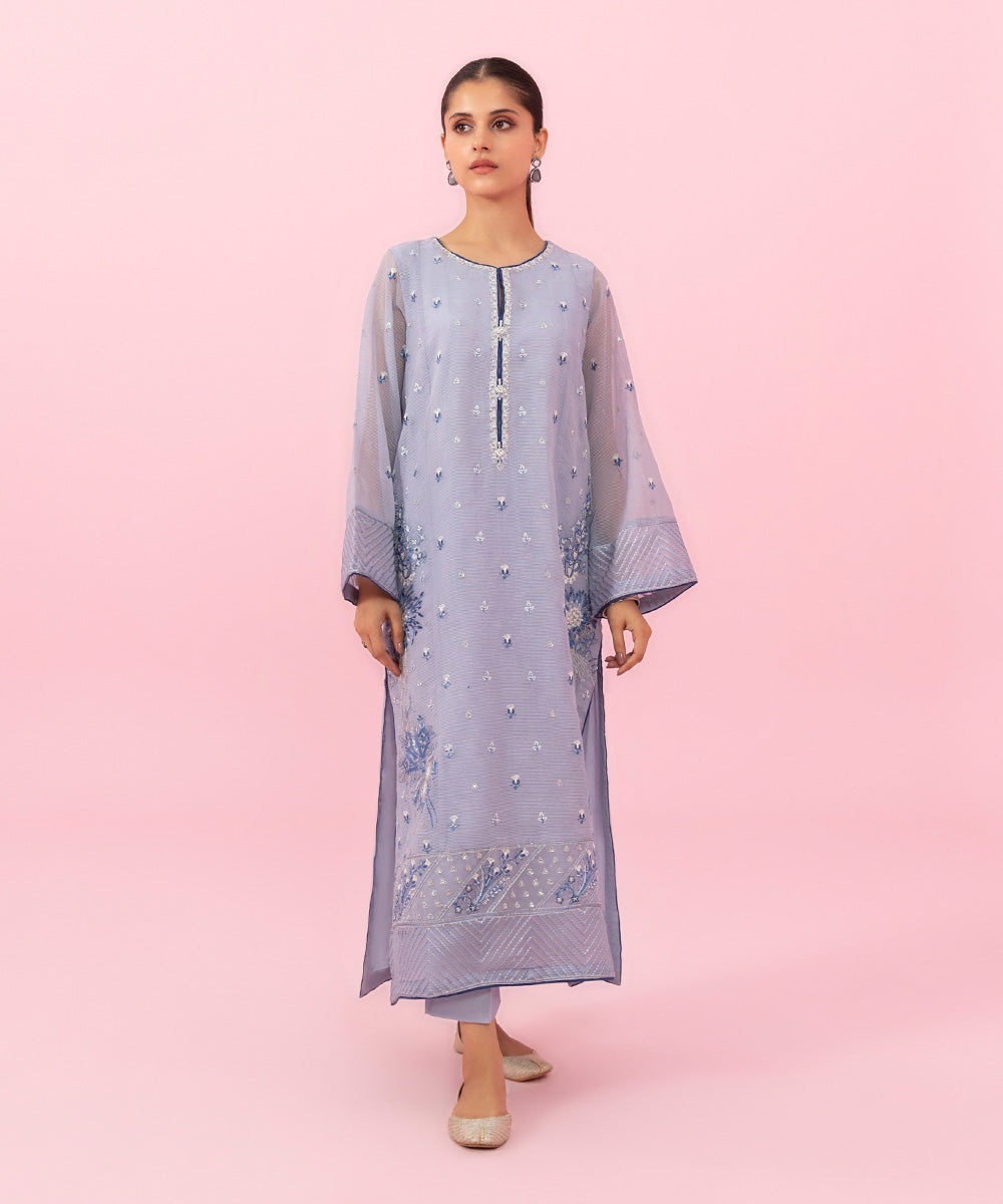 Sapphire - 2 Piece - Embroidered Karandi Suit