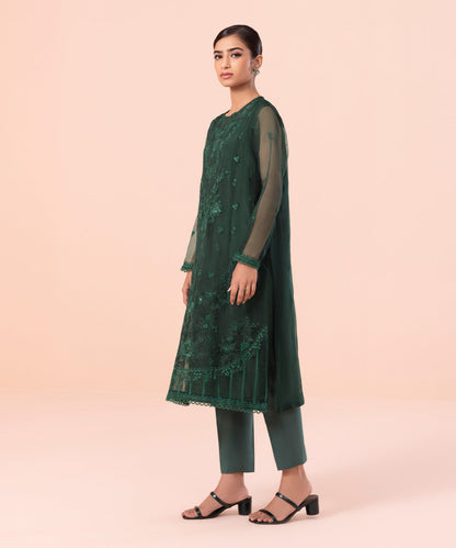 Sapphire - Embroidered Organza Shirt