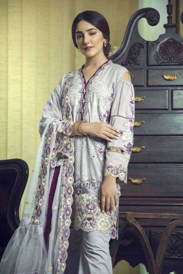 Adan's Libas - CASSIS (SCHIFFLI EMBROIDERED LAWN)