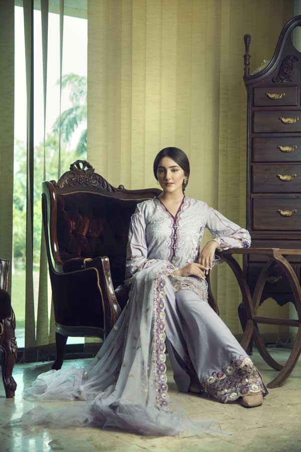 Adan's Libas - CASSIS (SCHIFFLI EMBROIDERED LAWN)