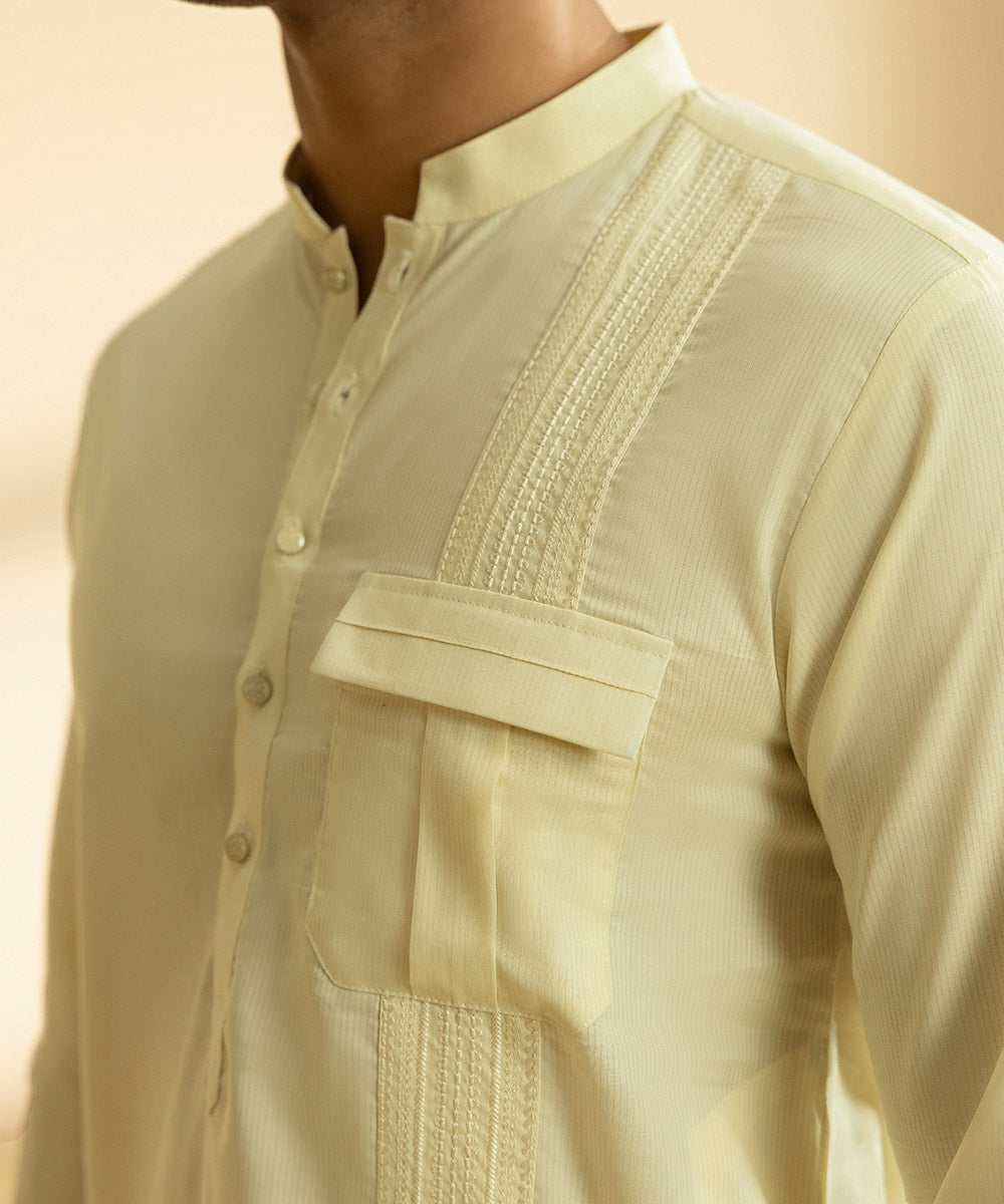 Embroidered Cotton Kurta