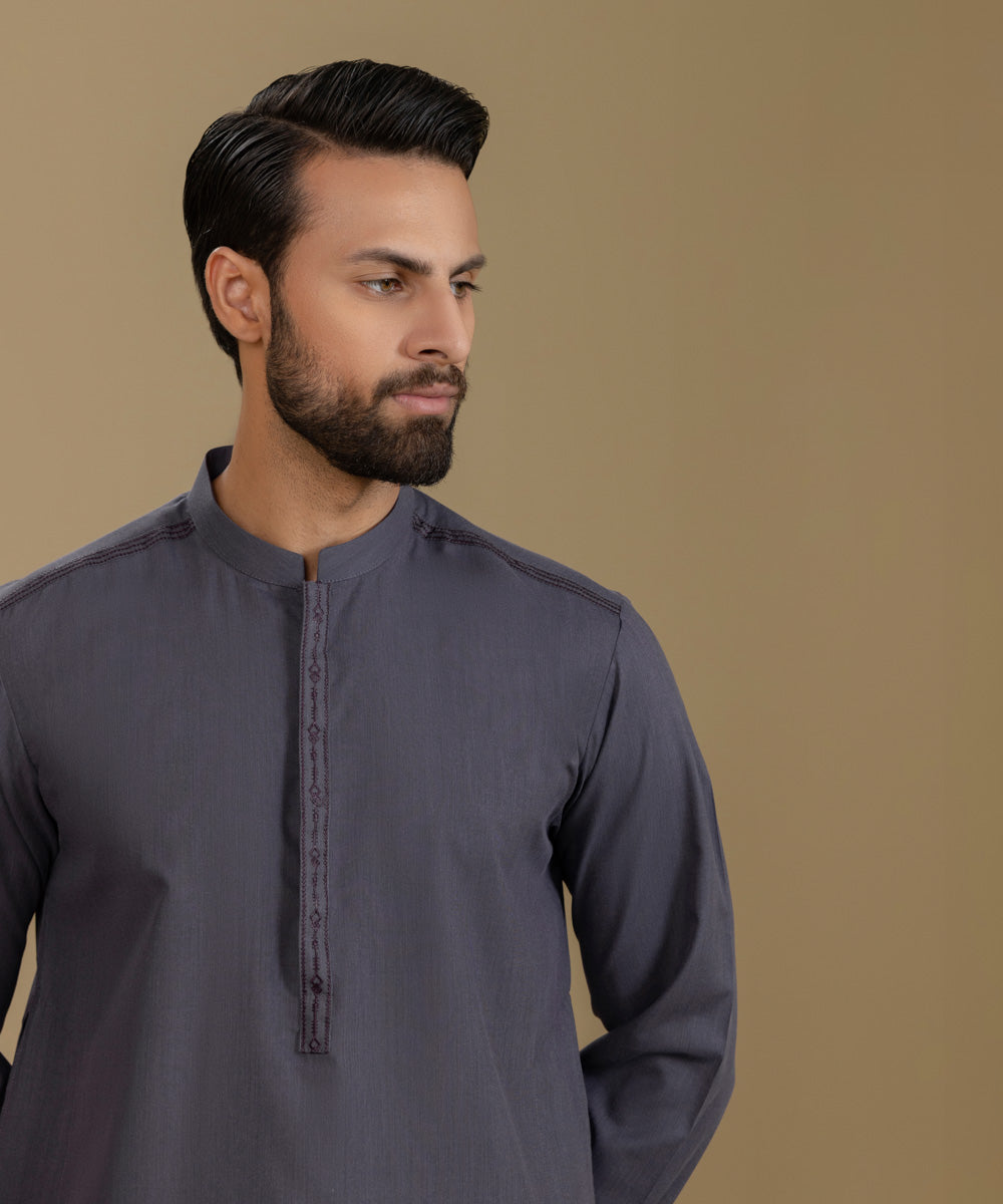 Sapphire - Embroidered Wash & Wear Kurta