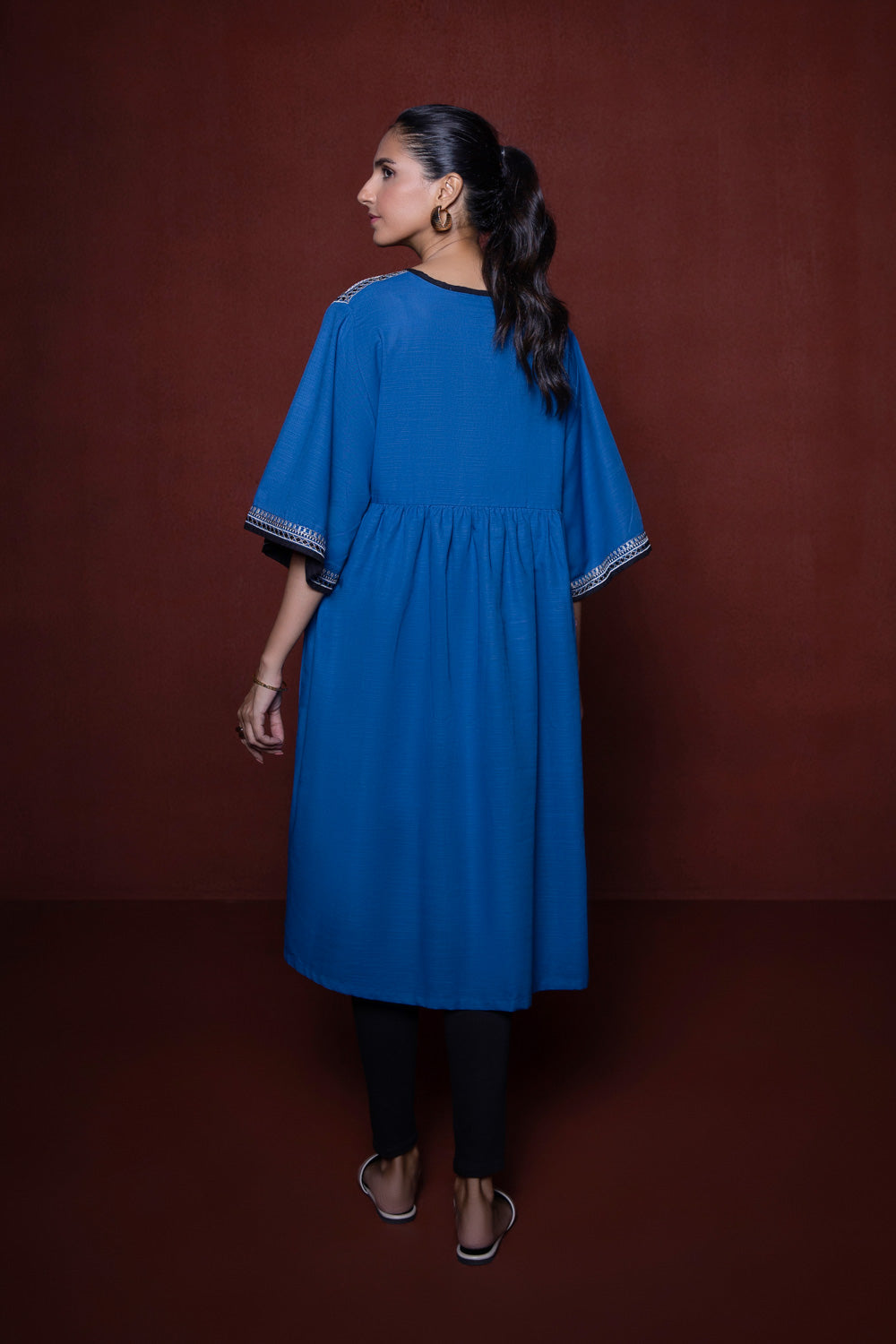 Embroidered Khaddar Shirt