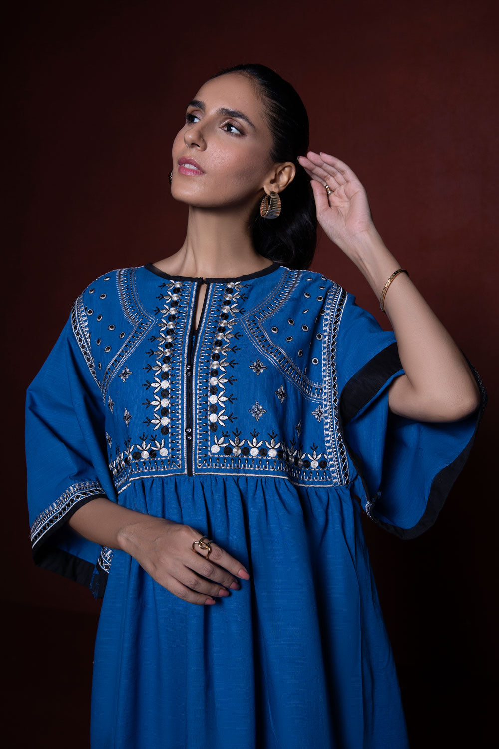 Embroidered Khaddar Shirt
