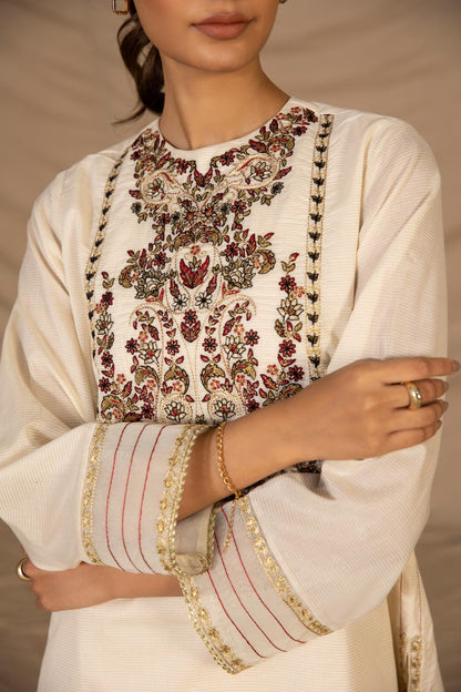 Embroidered Zari Lawn Shirt