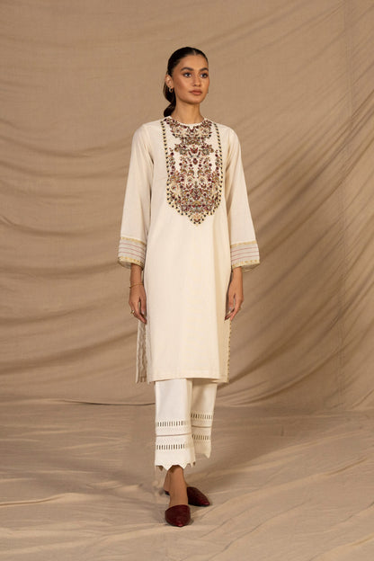 Embroidered Zari Lawn Shirt