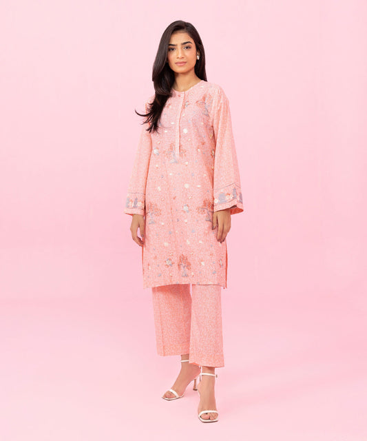 Sapphire - 2 Piece - Embroidered Cambric Suit