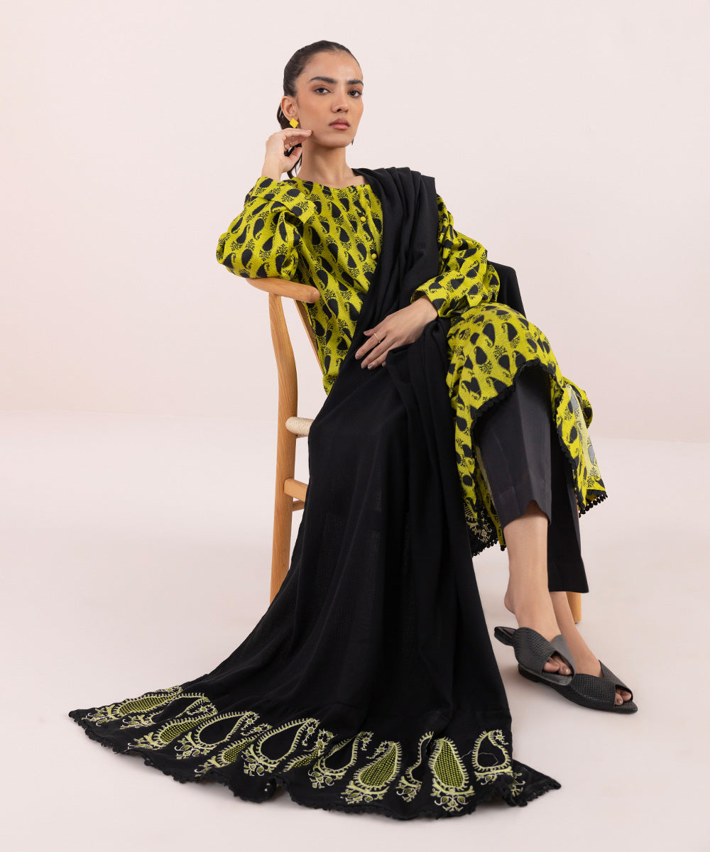 Sapphire - 2 Piece - Printed Cotton Satin Suit