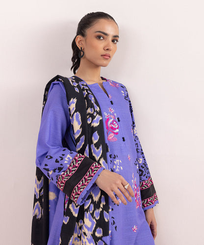 Sapphire - 2 Piece - Embroidered Khaddar Suit