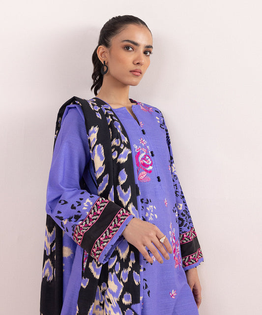 Sapphire - 2 Piece - Embroidered Khaddar Suit