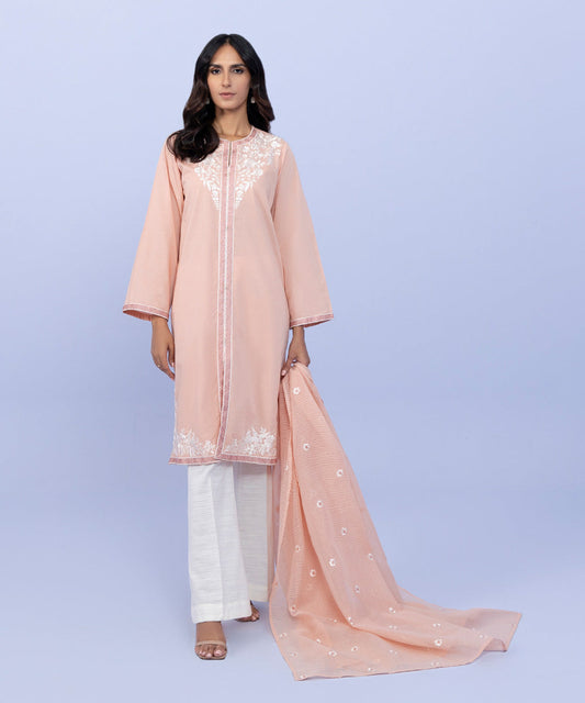 Sapphire - 2 Piece - Embroidered Cambric Suit