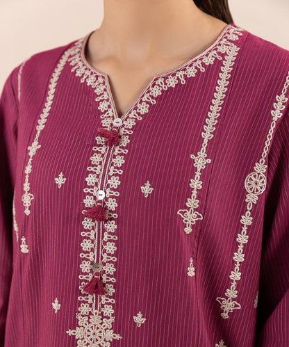 Sapphire - 3 Piece - Embroidered Zari Khaddar Suit