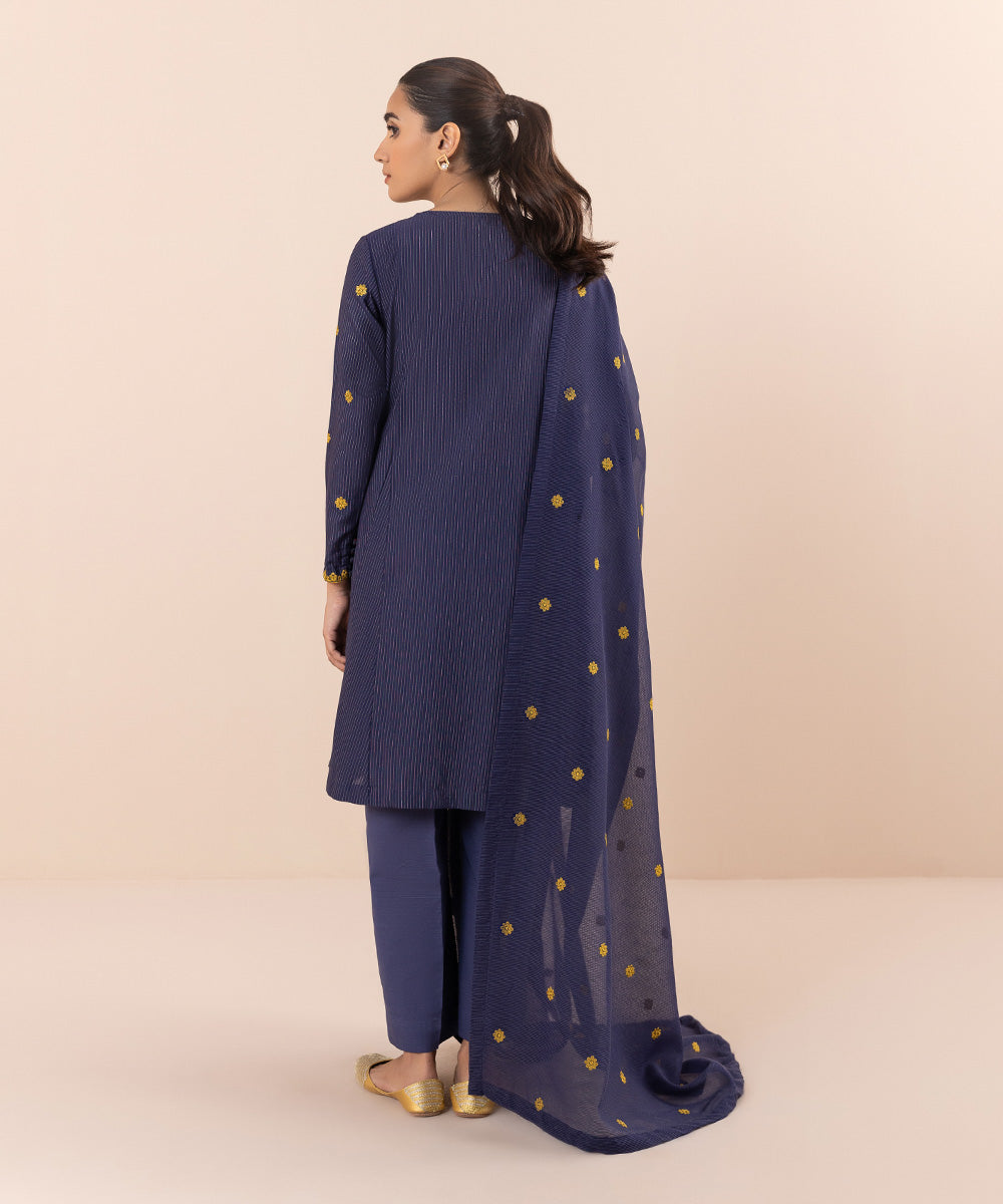 Sapphire - 2 Piece - Embroidered Zari Khaddar Suit