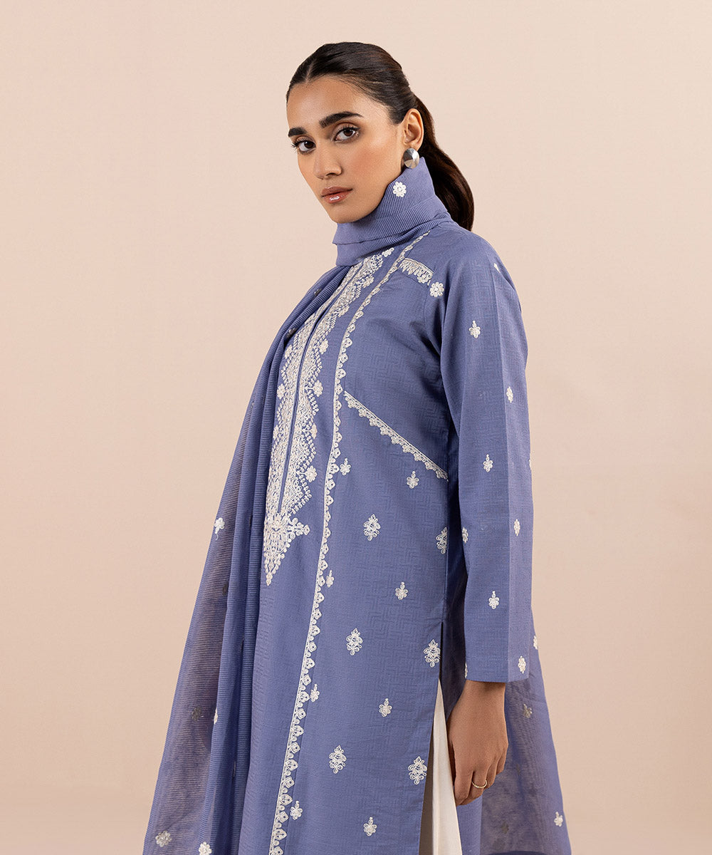 Sapphire - 2 Piece - Embroidered Jacquard Suit