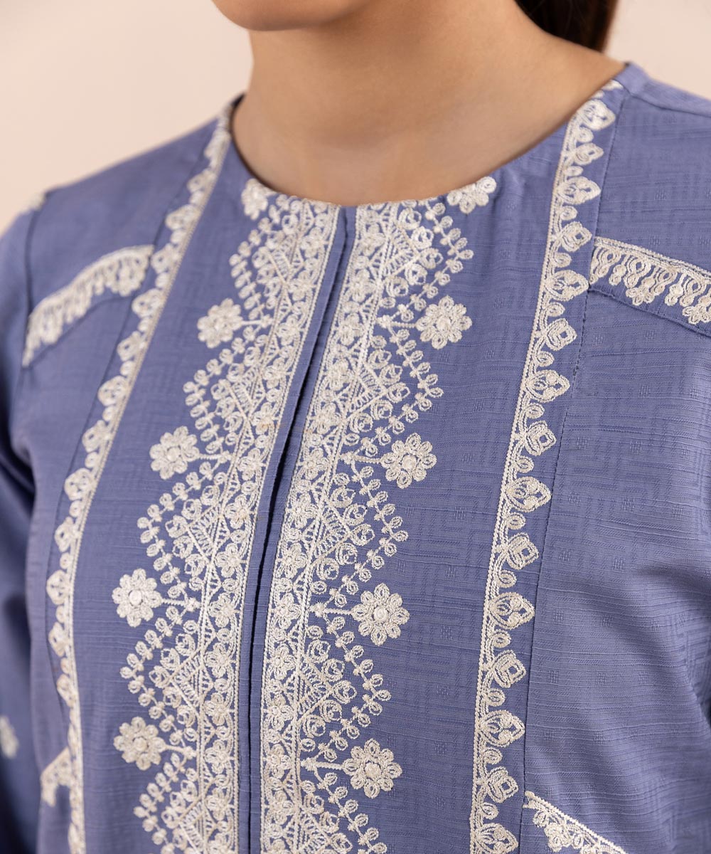 Sapphire - 2 Piece - Embroidered Jacquard Suit
