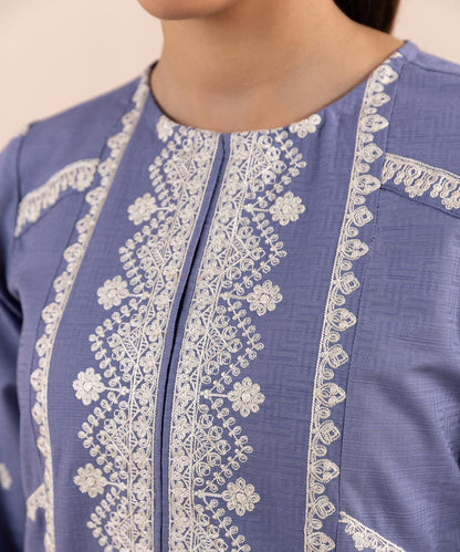 Sapphire - 2 Piece - Embroidered Jacquard Suit
