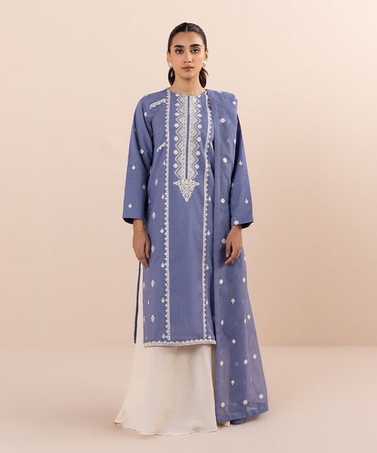 Sapphire - 2 Piece - Embroidered Jacquard Suit