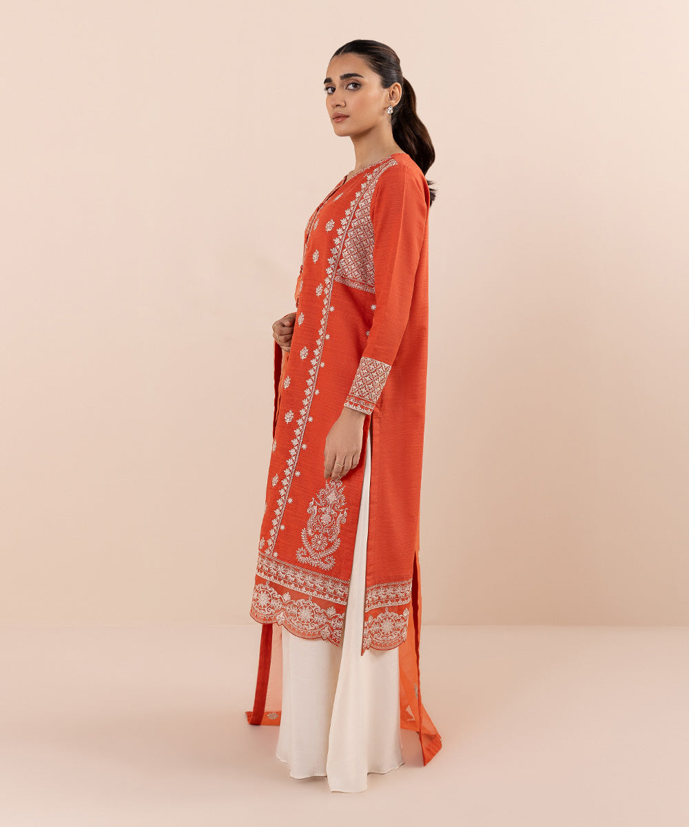 Sapphire - 2 Piece - Embroidered Khaddar Suit