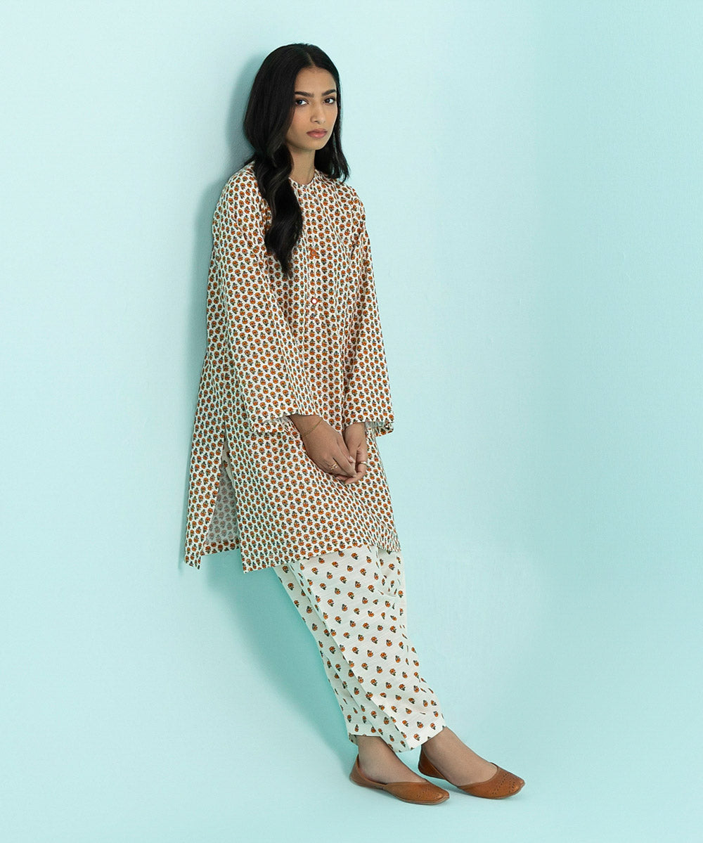 Sapphire - 2 Piece - Printed Khaddar Suit