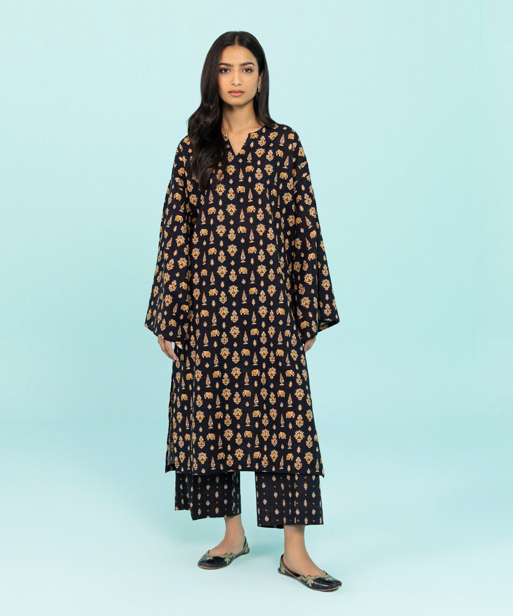 Sapphire - 2 Piece - Printed Khaddar Suit