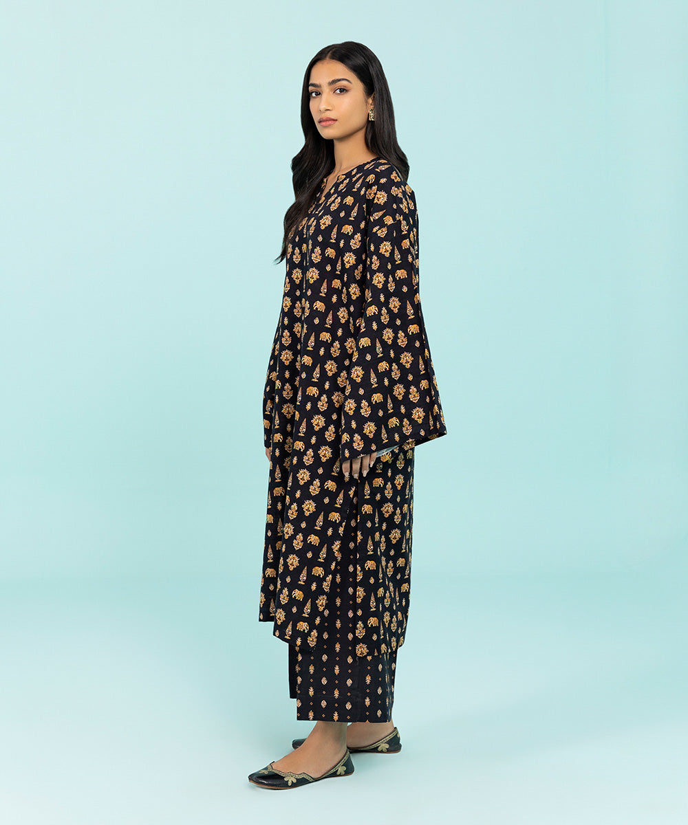 Sapphire - 2 Piece - Printed Khaddar Suit